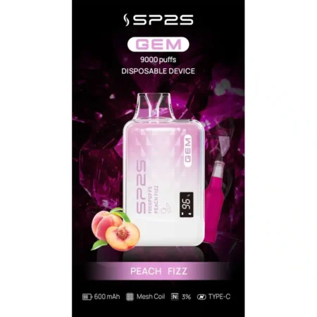 SP2S GEM9000口拋棄式電子煙|高清顯示屏|持久煙感|精緻設計 SP2S GEM9000口拋棄式電子煙|高清顯示屏|持久煙感|精緻設計